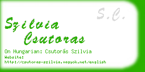 szilvia csutoras business card